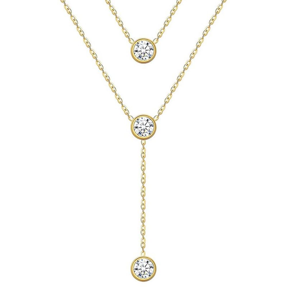 Liv Oliver 18K Plated 2.75 ct. tw. CZ Necklace
